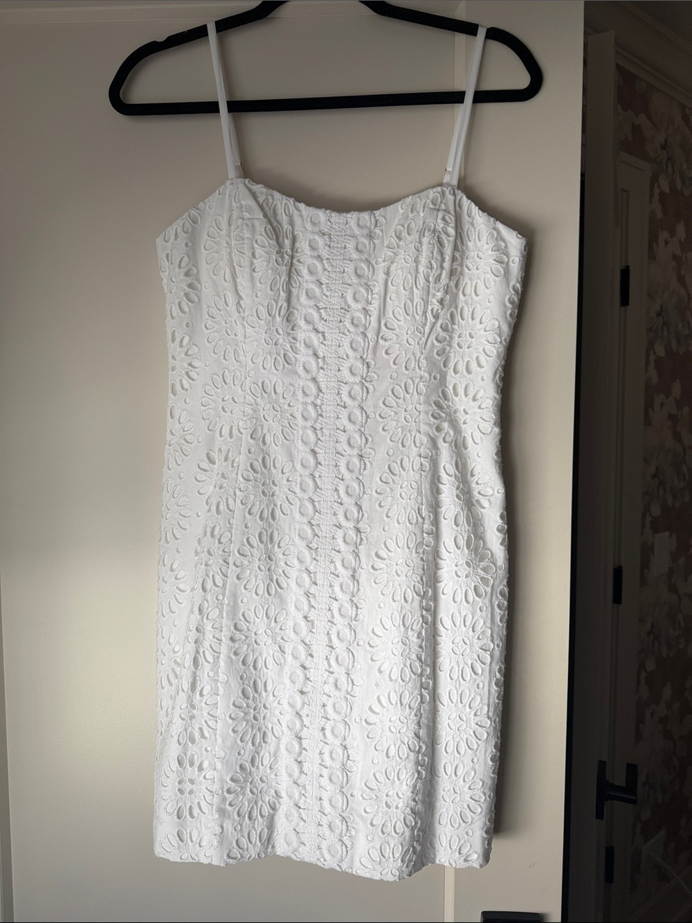 NWT Lilly Pulitzer White Eyelet Mini Dress with Spaghetti Straps